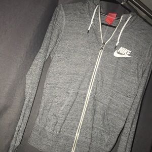 Heather grey Nike zip up